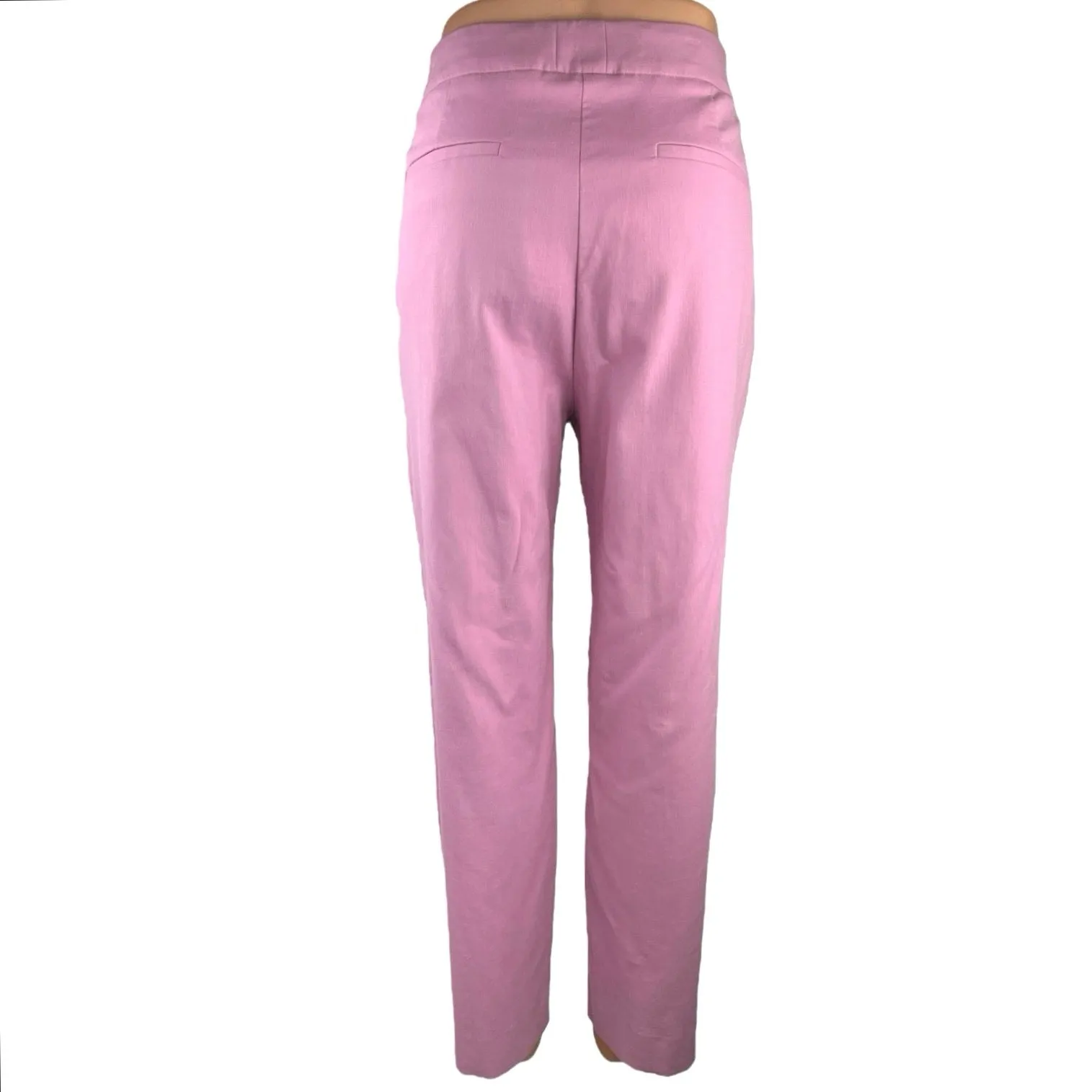 Argent Pink High Rise Flat Front Relaxed Straight Trouser Casual Pants Size 10