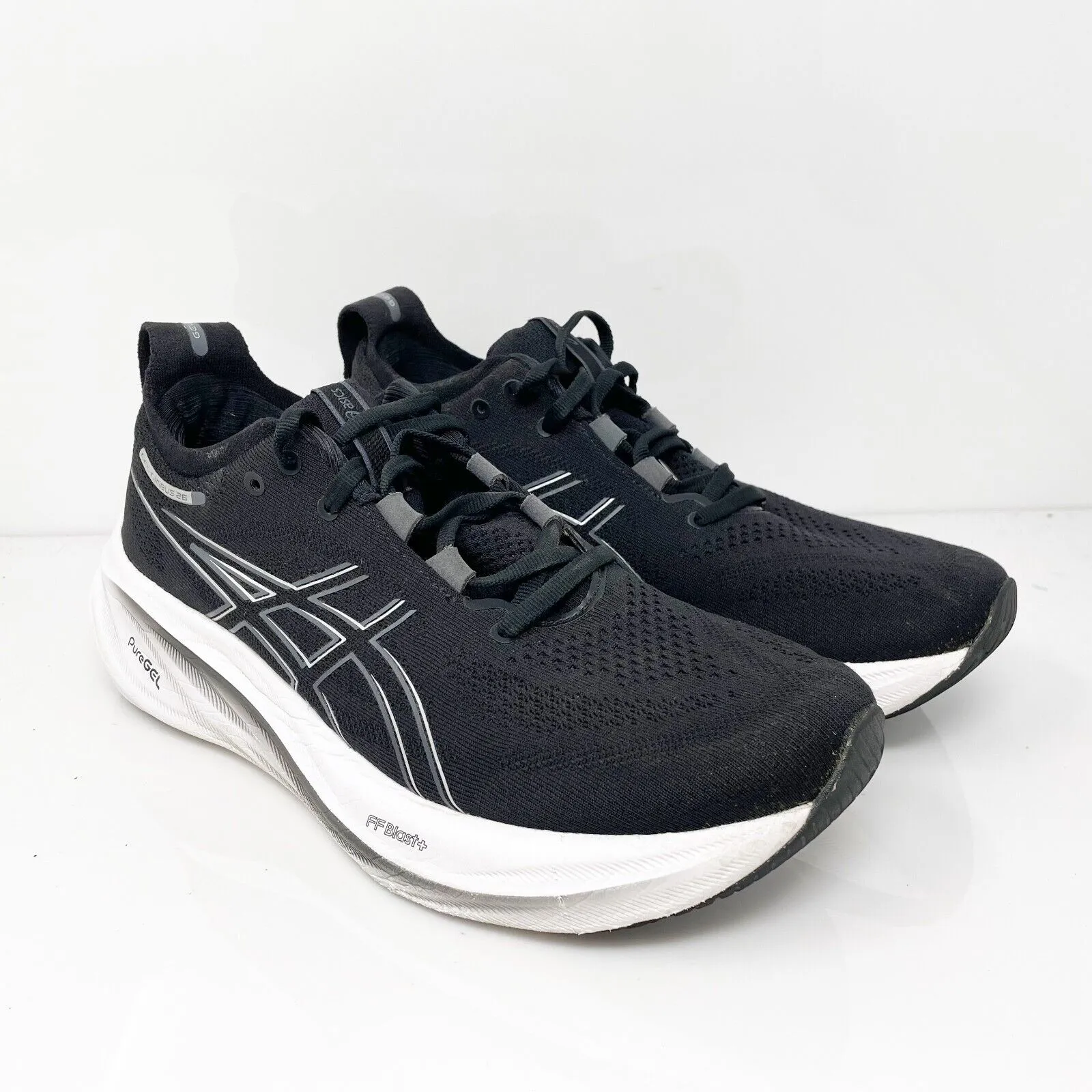 Asics Womens Gel Nimbus 26 1012B601 Black Running Shoes Sneakers Size 10