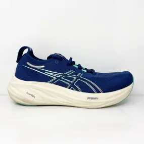 Asics Womens Gel Nimbus 26 1012B601 Blue Running Shoes Sneakers Size 11