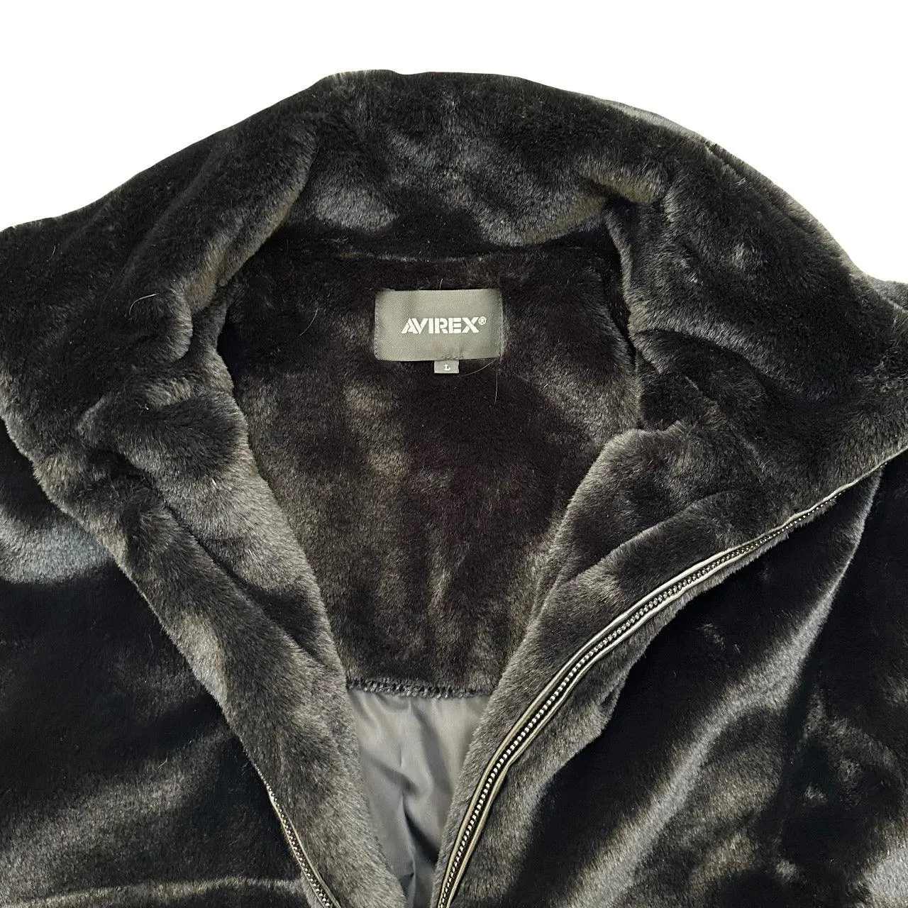 Avirex Fur Jacket In Black ( M )