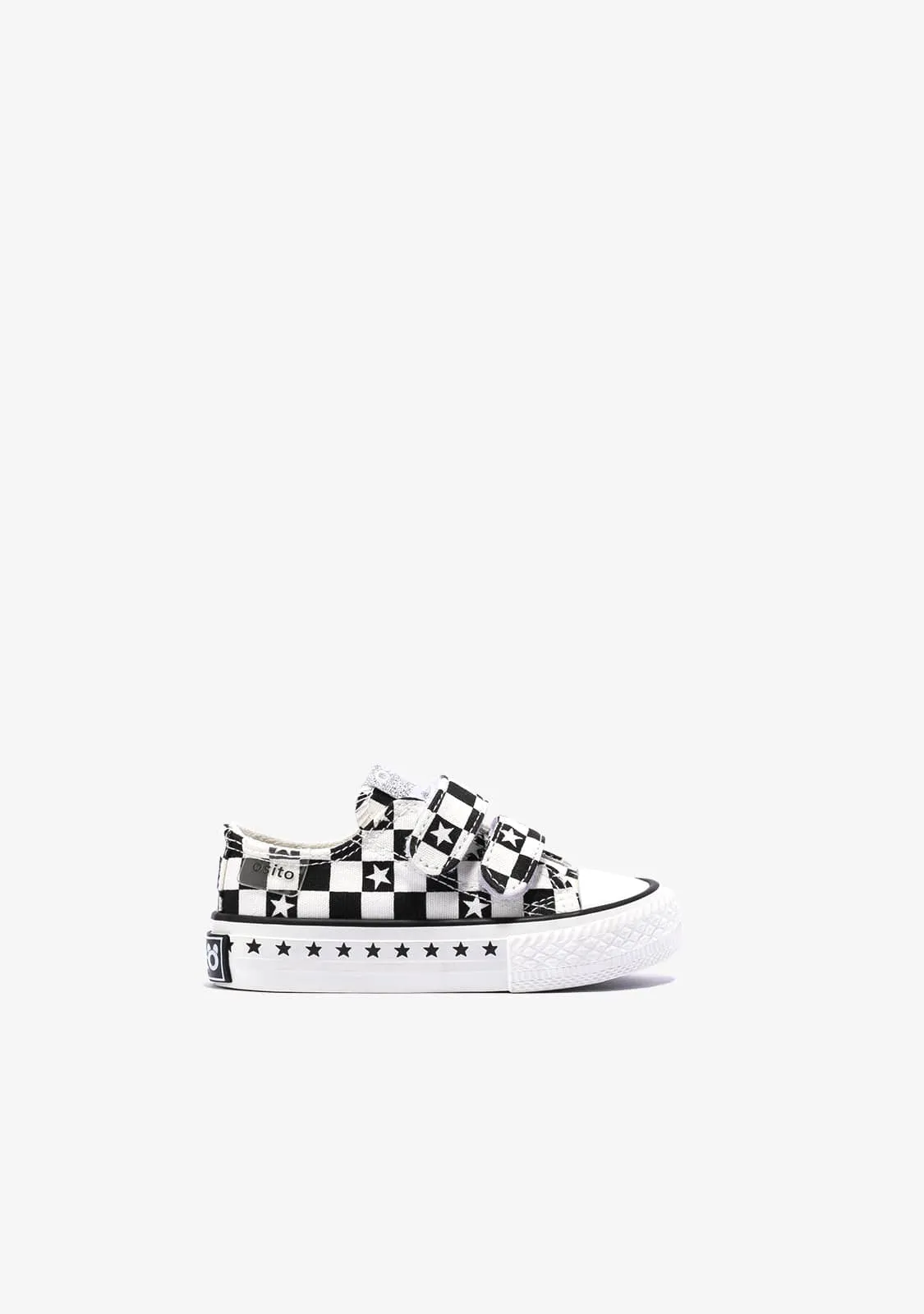 Baby's Black Squares Sneakers Canvas