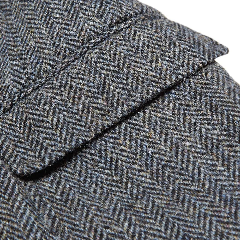 Beauty & Youth  Herringbone Harris Tweed BlazerDark Grey