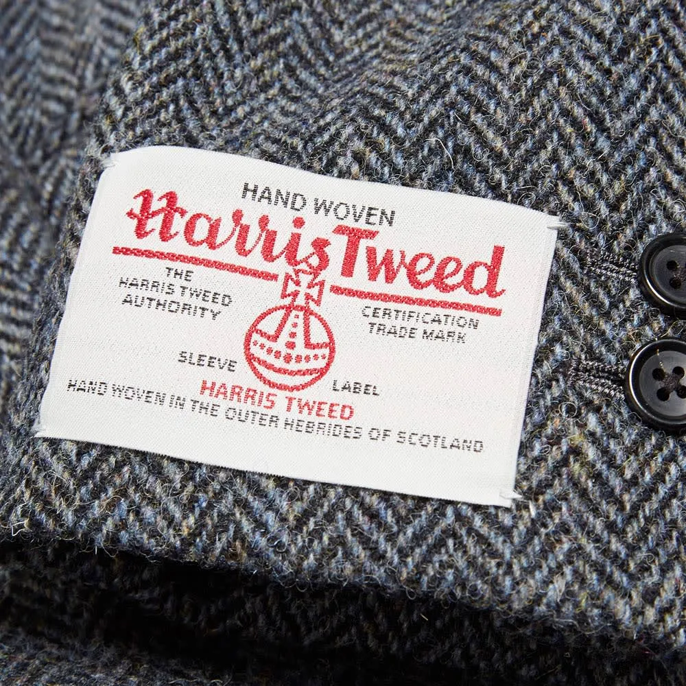 Beauty & Youth  Herringbone Harris Tweed BlazerDark Grey