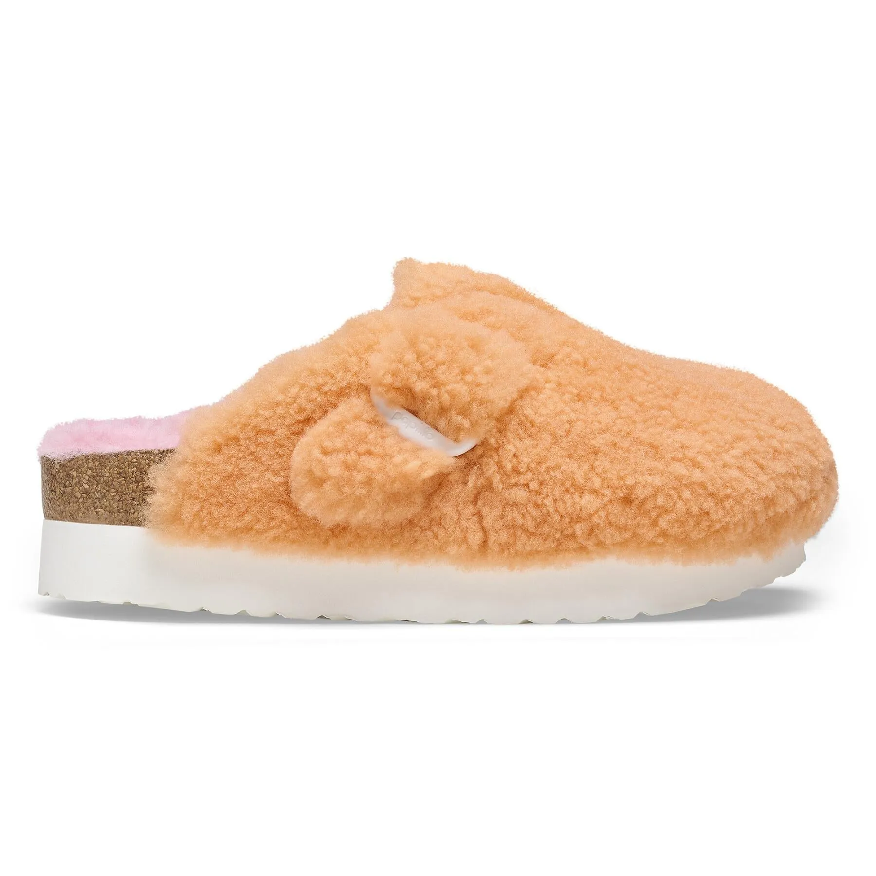 BIRKENSTOCK | SANDALIAS MUJER | BOSTON BB PLATF. FUR PAPAYA/CANDYPINK 11676 | ROSA | M - MEDIUM