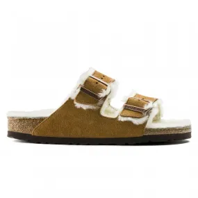 Birkenstock Arizona Fur Suede Leather Regular Fit (Mink)