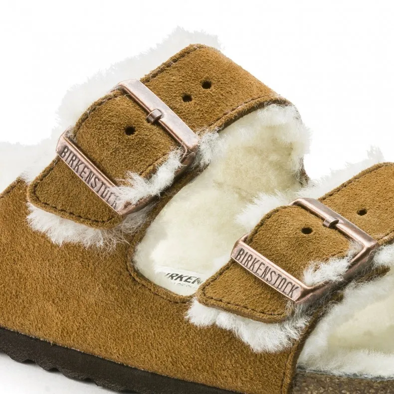 Birkenstock Arizona Fur Suede Leather Regular Fit (Mink)