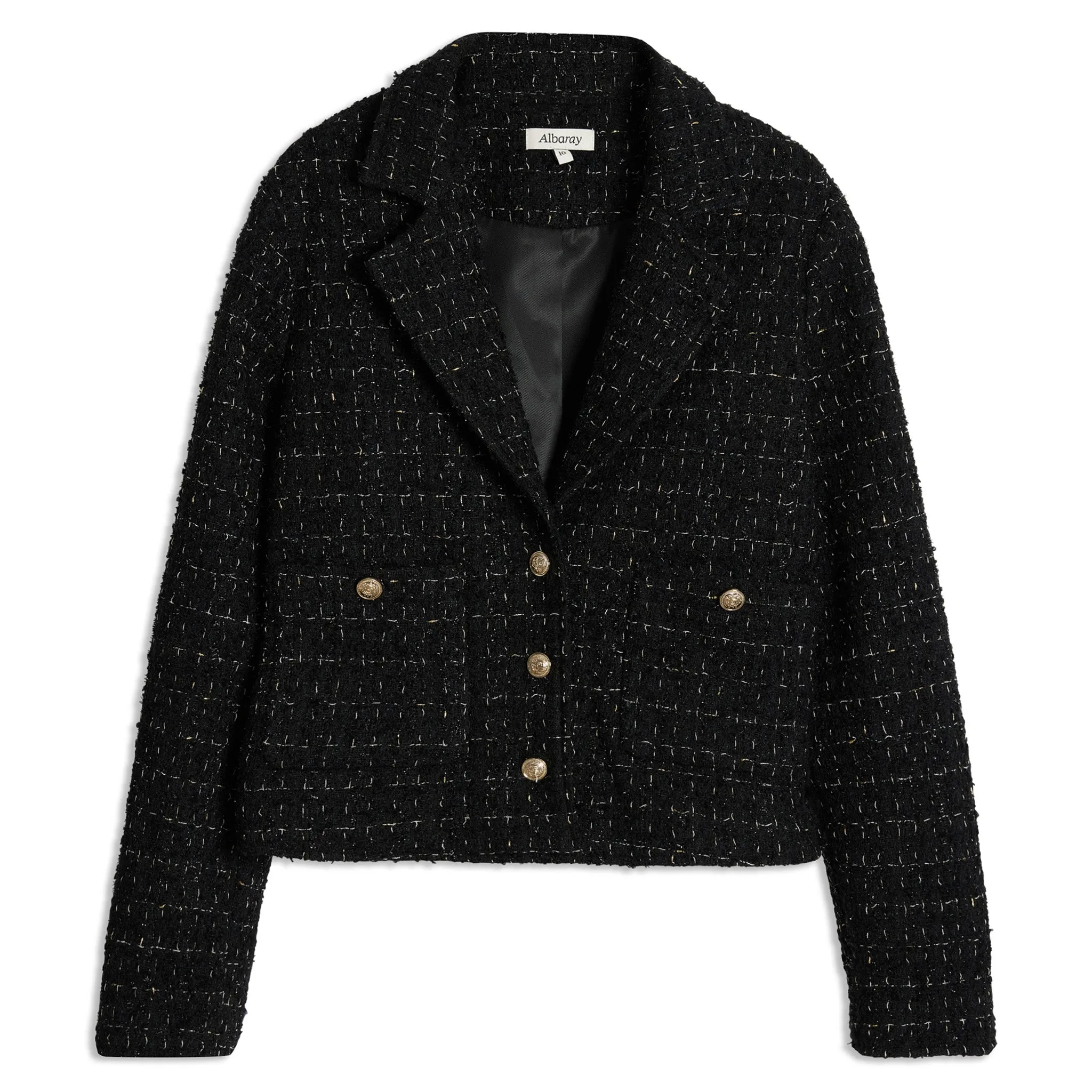 Black and Gold Tweed Jacket