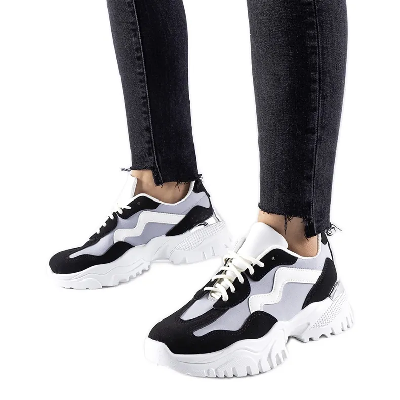 Black and gray massive Gironic sneakers