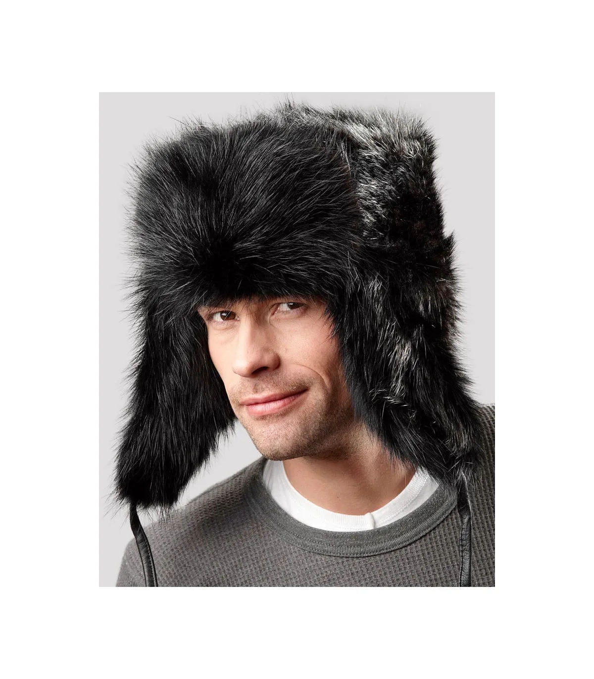 Black Beaver Full Fur Russian Hat for Men: FurHatWorld.com