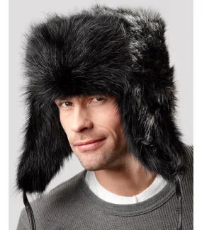 Black Beaver Full Fur Russian Hat for Men: FurHatWorld.com