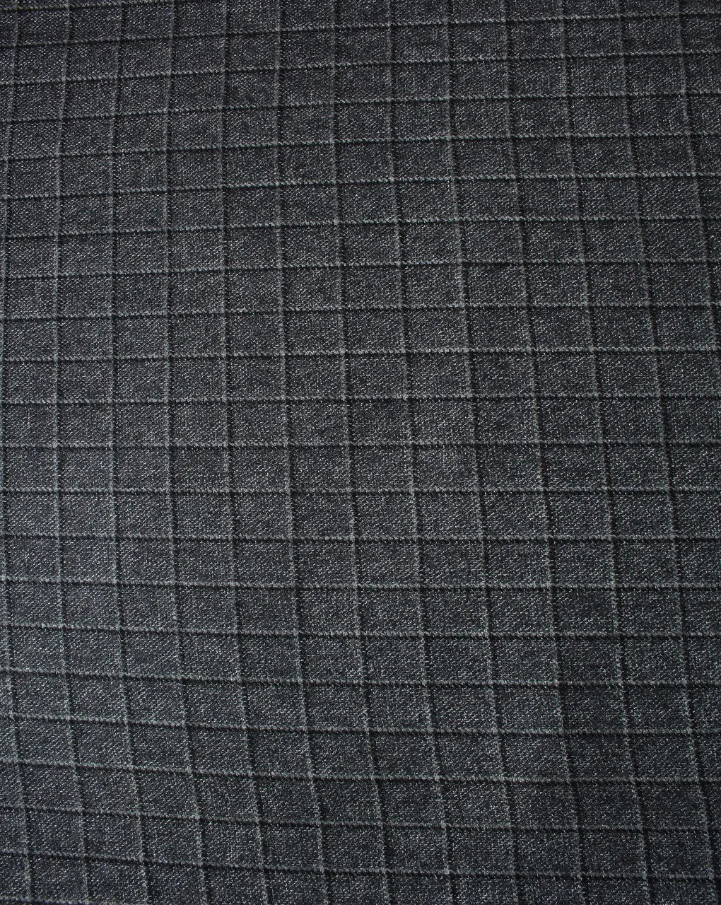 Black Checks Design Woolen Tweed Fabric