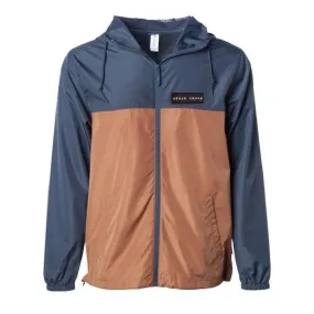 Black Sheep Lightweight Windbreaker Jacket Navy - Saddle