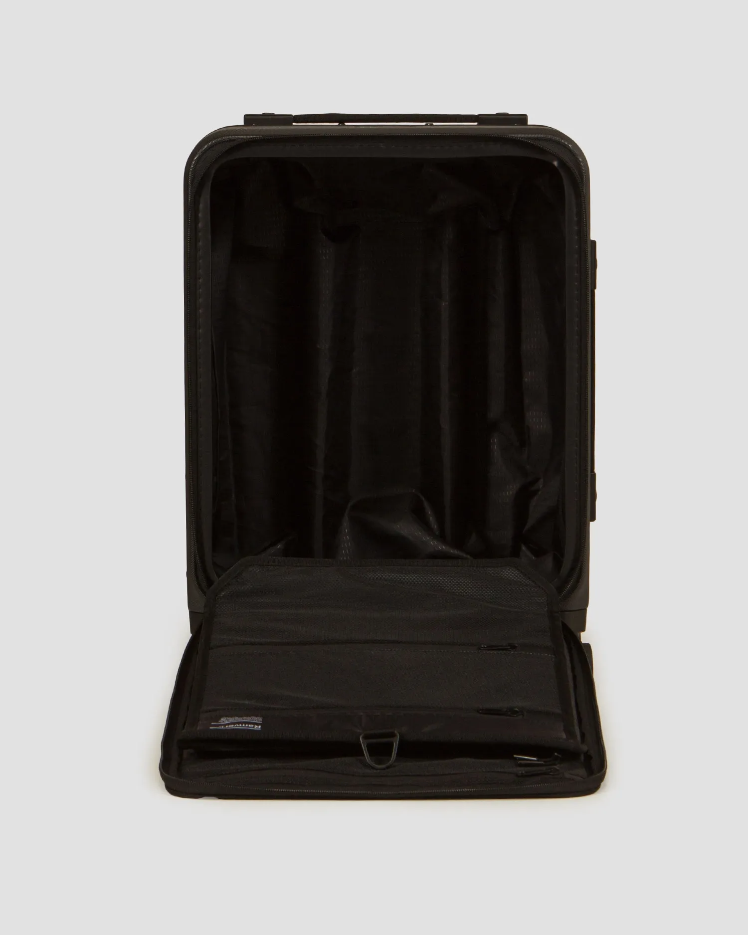 Black suitcase on wheels Db Ramverk Pro Front-access Carry-on 36L 3000231004901-blackout