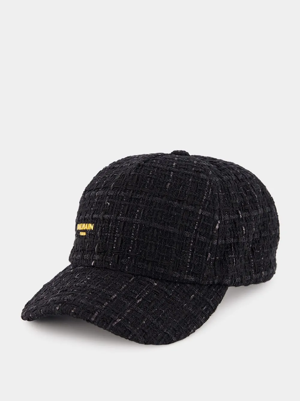 Black Tweed Logo Cap