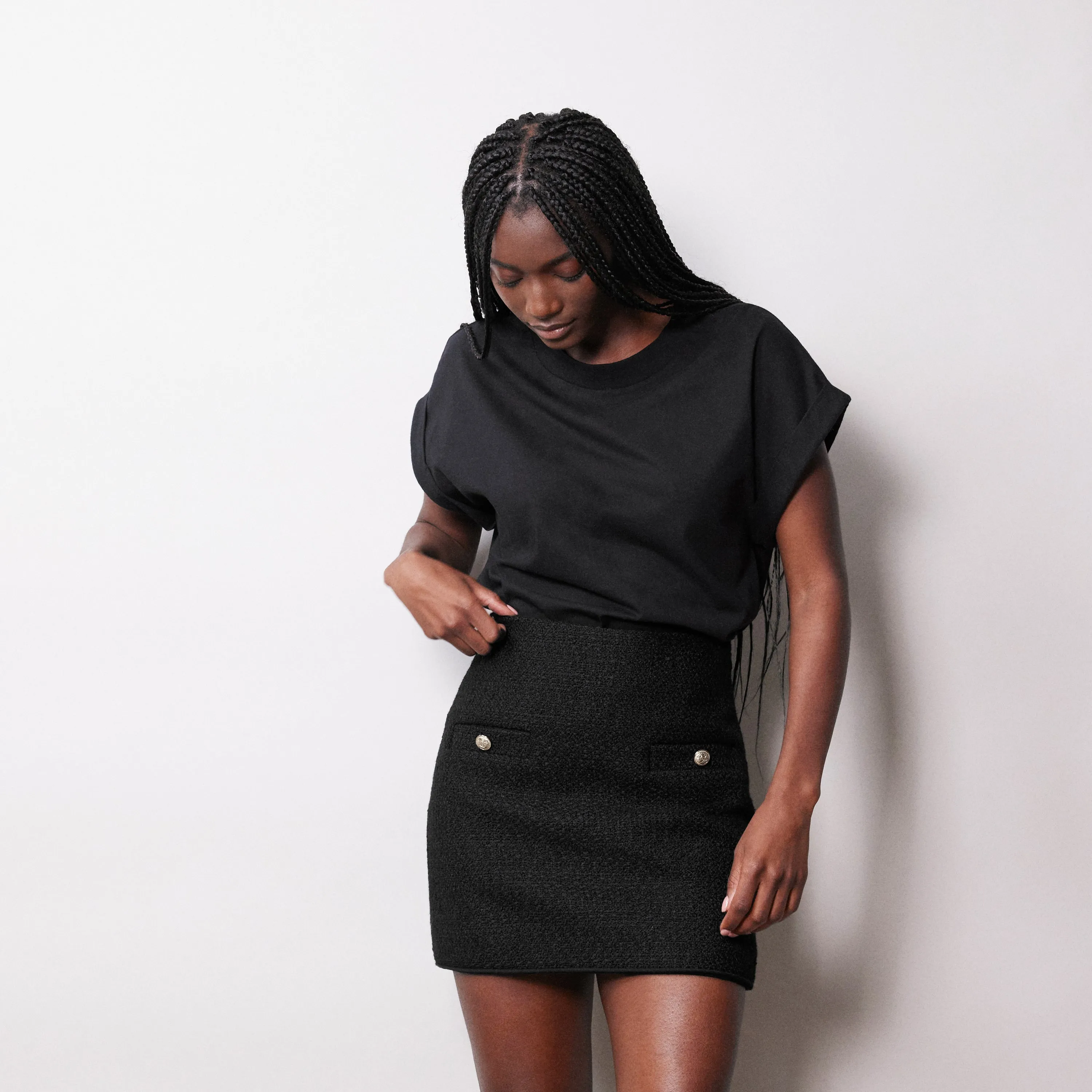 Black Tweed Skirt