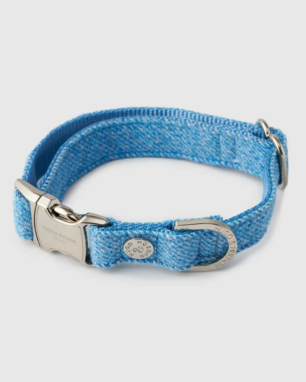 Blue Luxury Tweed Dog Collar