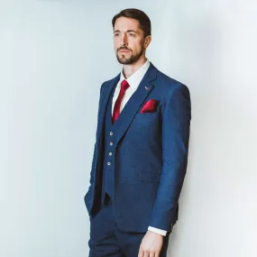 Blue Tweed Wedding Suit