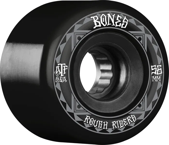 BONES WHEELS (JEU DE 4) ROUGH RIDER RUNNERS ATF 56MM BLK