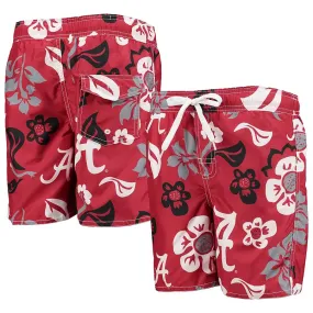 Boys Alabama Crimson Tide Floral Volley Swim Trunks