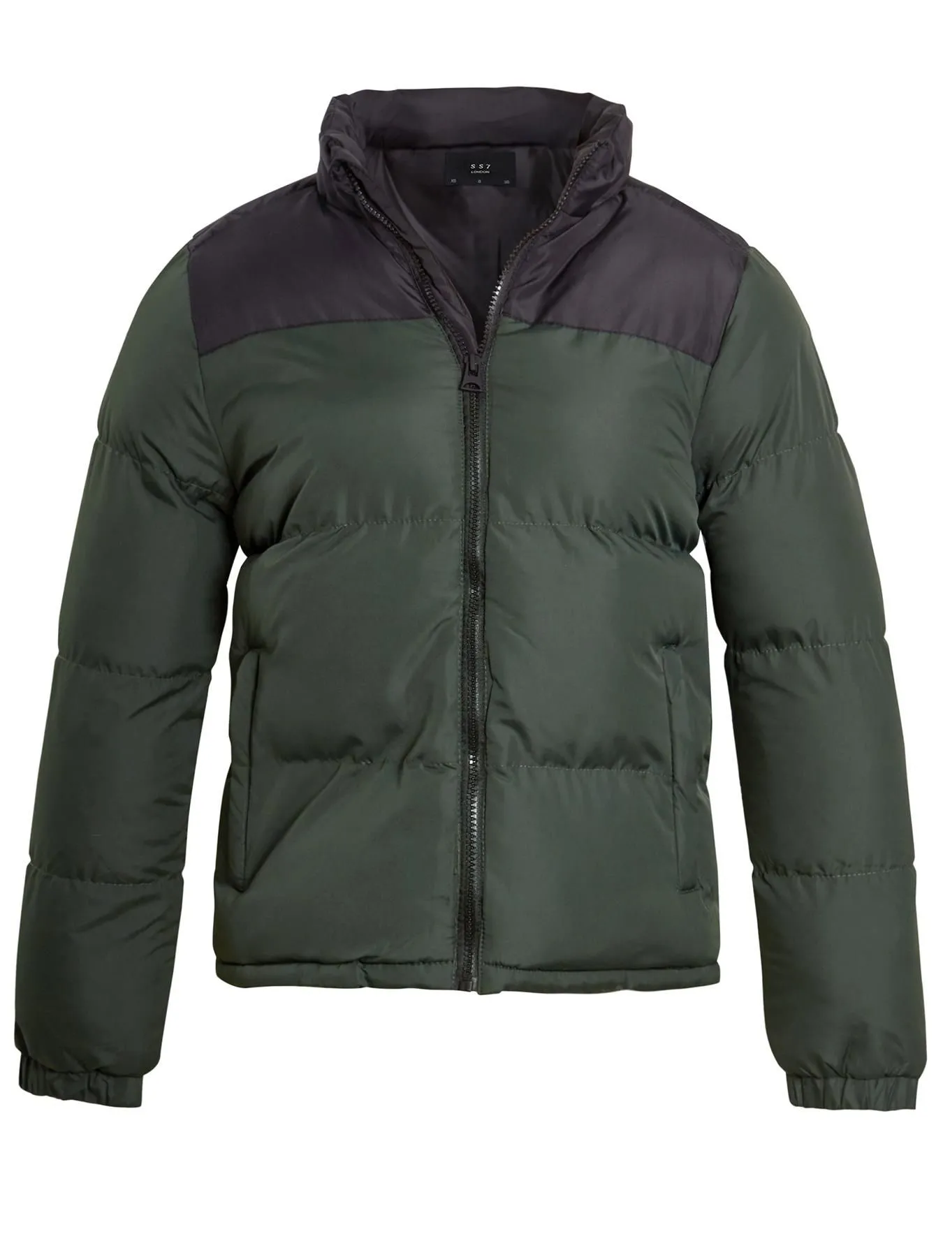 Boys Quilted Puffa Jacket, Stone, Khaki, Ages 7 to 13 Years