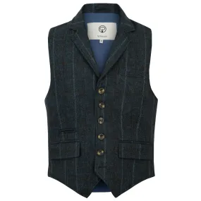 Bradwell: Men's Navy Tweed Waistcoat