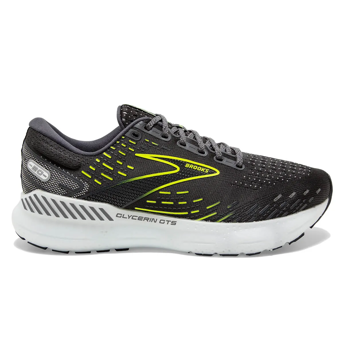 Brooks Glycerin GTS 20 Mens | Ebony/white/nightlife