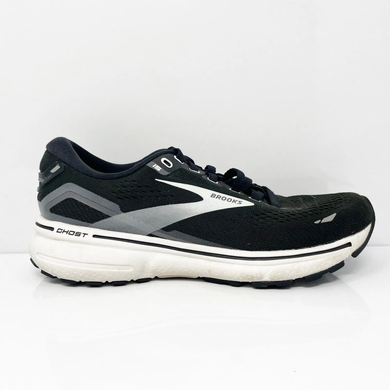 Brooks Womens Ghost 15 1203801B012 Black Running Shoes Sneakers Size 6 B