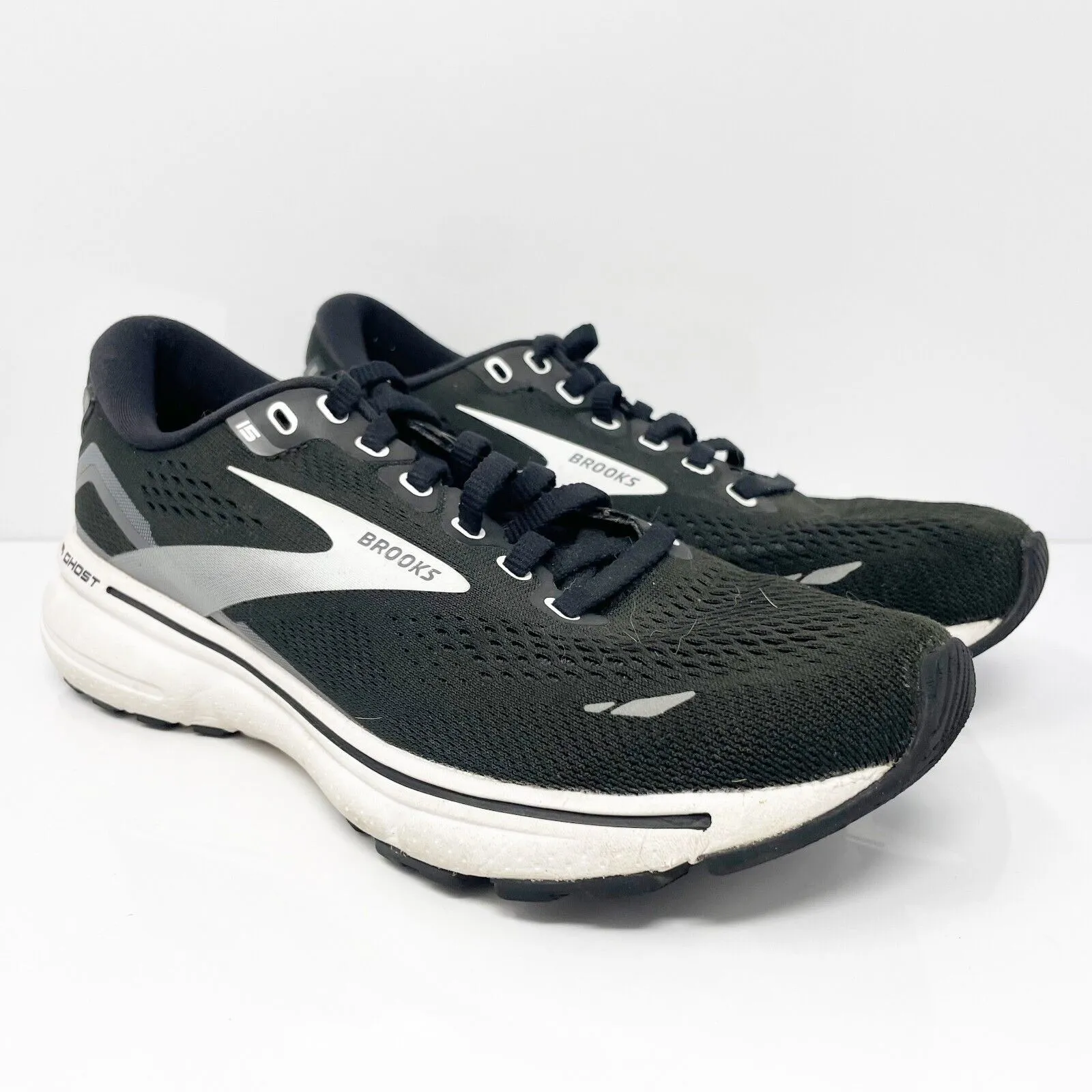 Brooks Womens Ghost 15 1203801B012 Black Running Shoes Sneakers Size 6 B