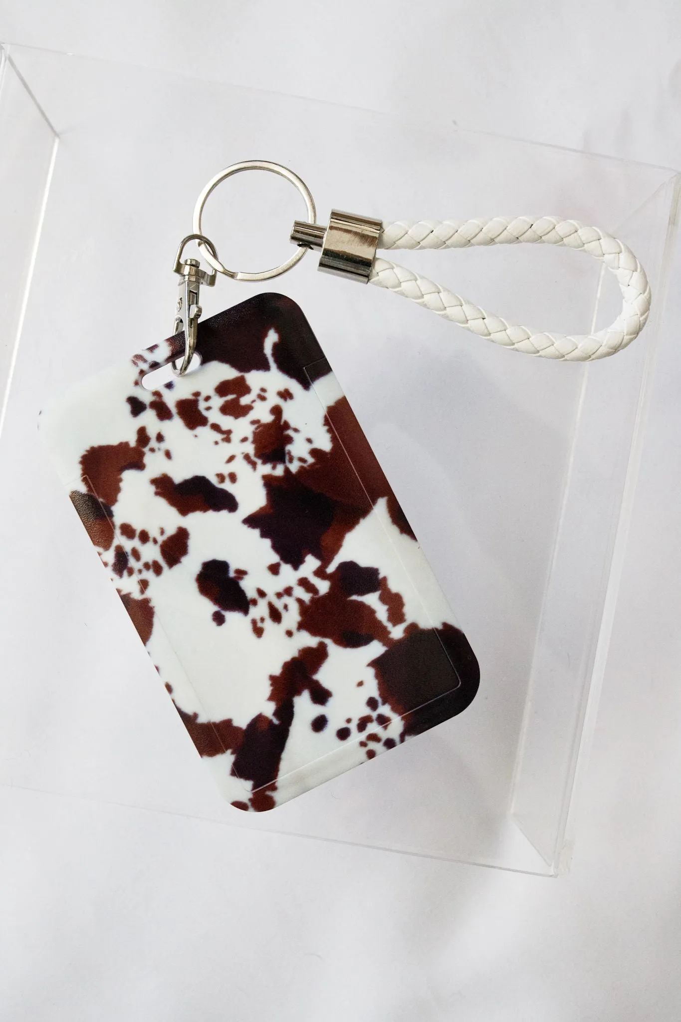 Brown Cowhide Luggage Tag