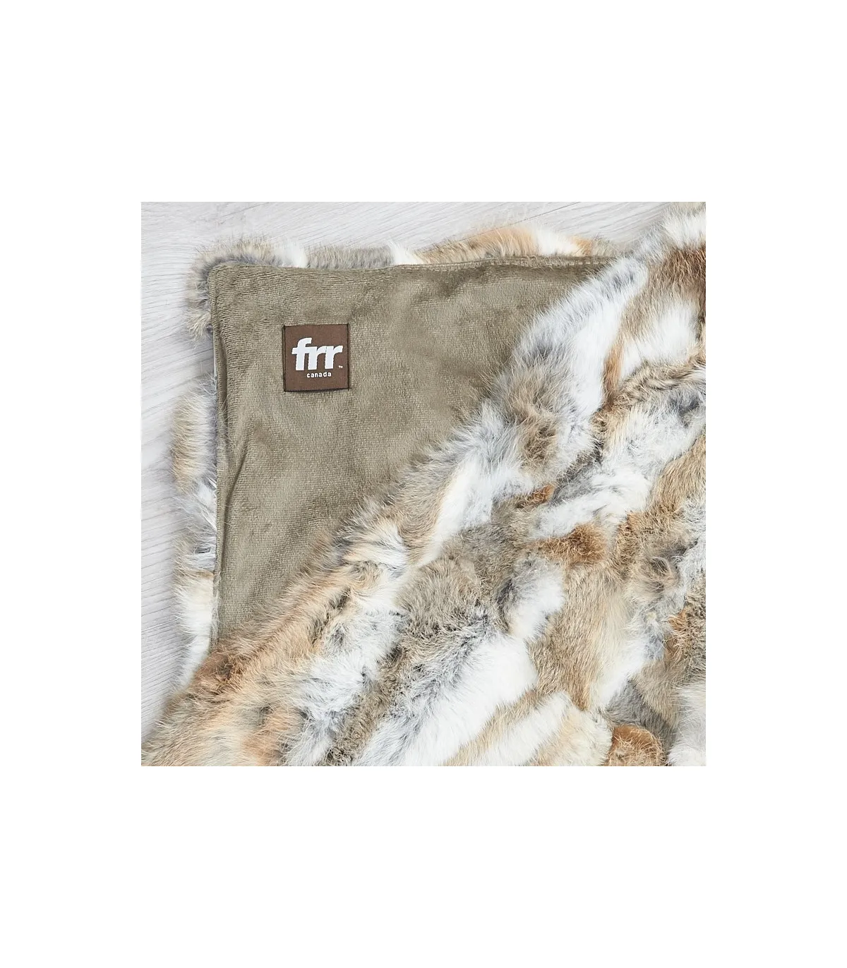 Brown Rabbit Fur Blanket for Luxurious Home or Cabin Decor at FurSource.com