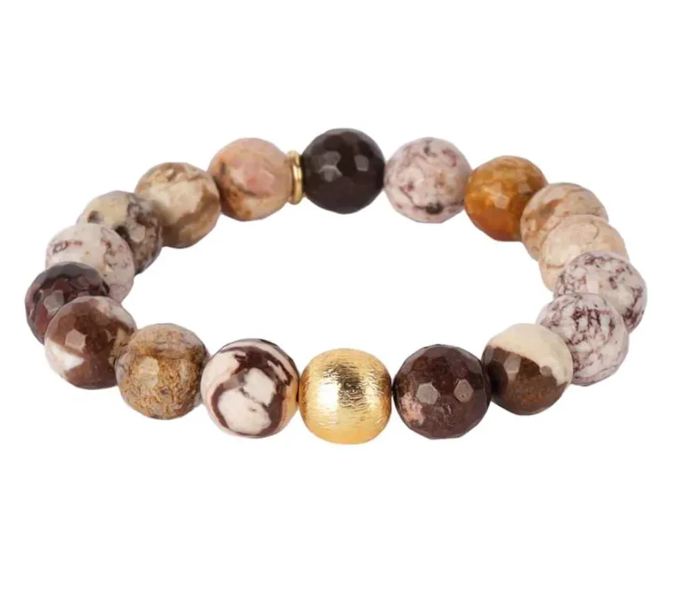 BuDhaGirl Chocolate Jasper Bianca Bracelet