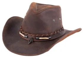 Bullhide Briscoe Chocolate Brown Leather Western Cowboy Hat 4052CH