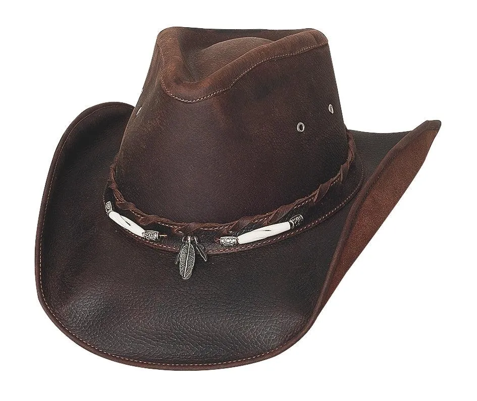 Bullhide Briscoe Chocolate Brown Leather Western Cowboy Hat 4052CH