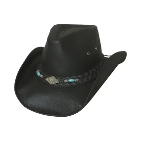 Bullhide Royston Black Leather Western Cowboy Hat 4048BL