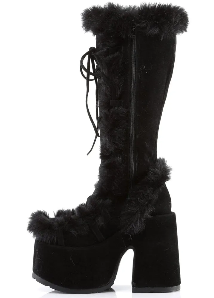 Camel 311 Faux Fur Knee High Boot