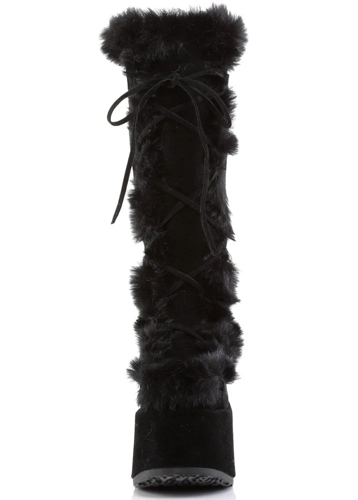 Camel 311 Faux Fur Knee High Boot