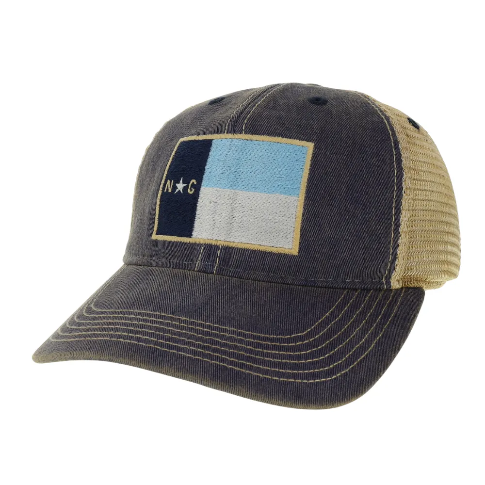 Carolina Blue Vintage North Carolina Flag Trucker Hat for Kids