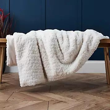 Cascade Home Faux Fur Boucle Like Super Soft Throw | Kaleidoscope