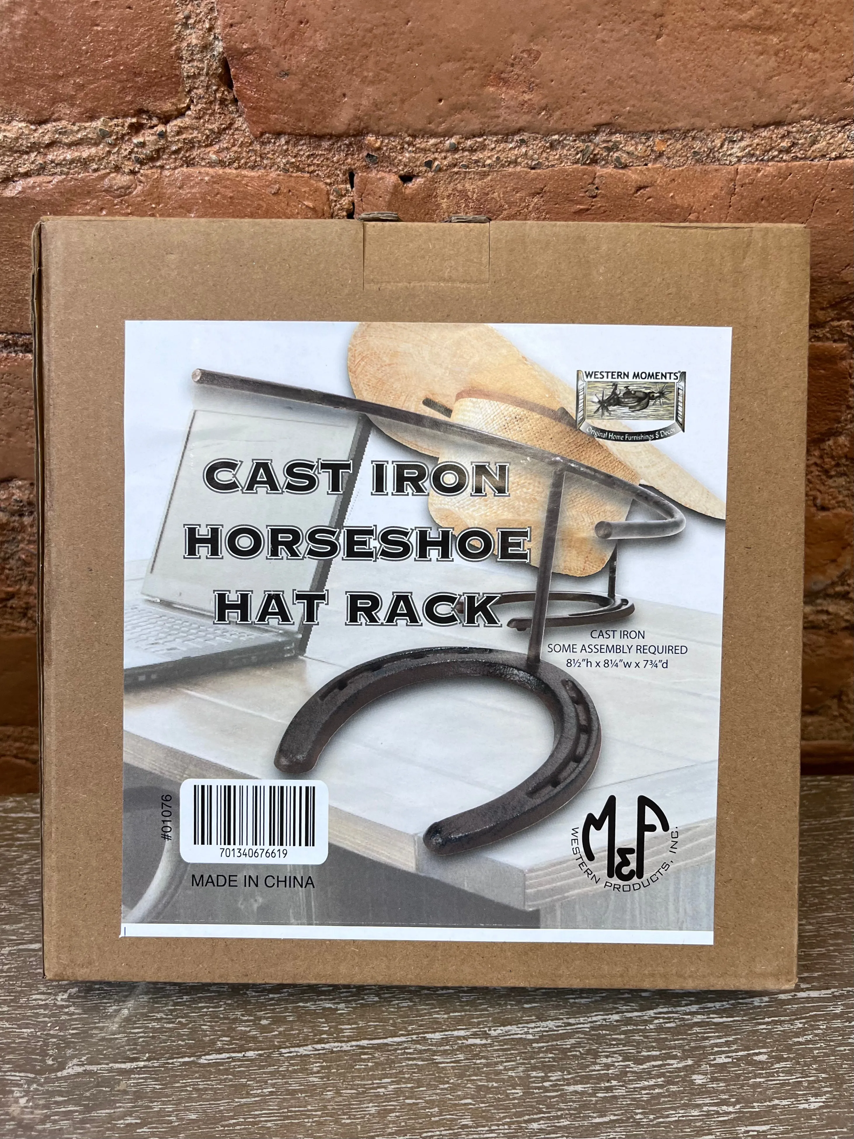 Cast Iron Horseshoe Western Cowboy Hat Rack 01076