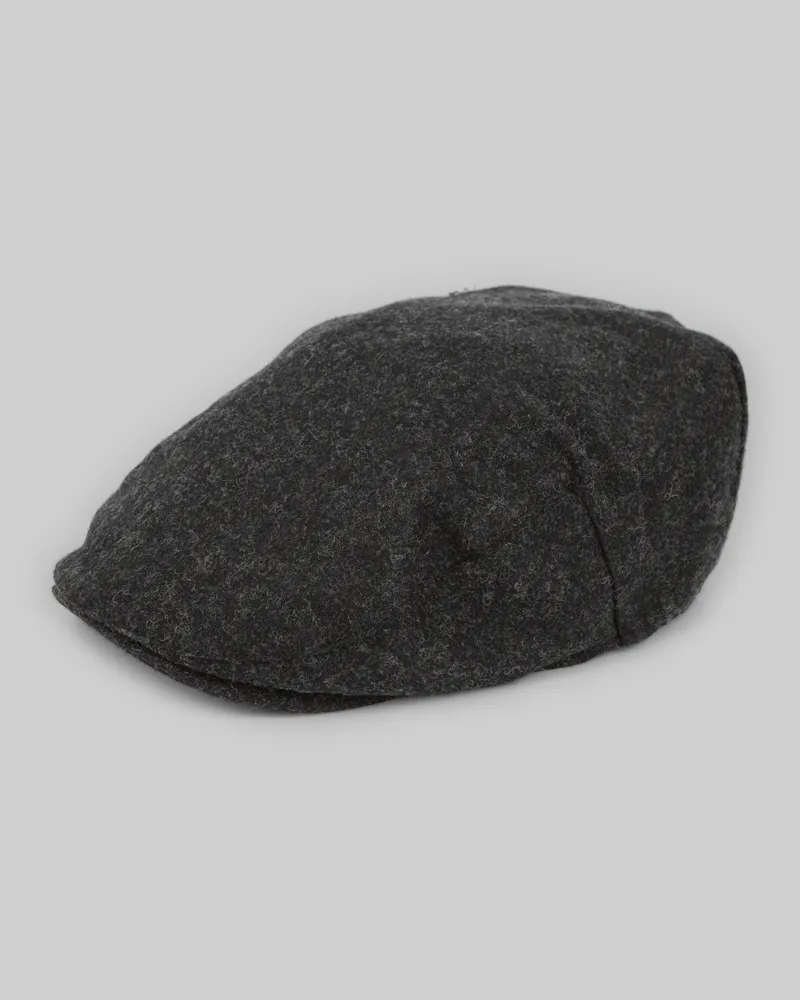 Charcoal Melange Flat Cap