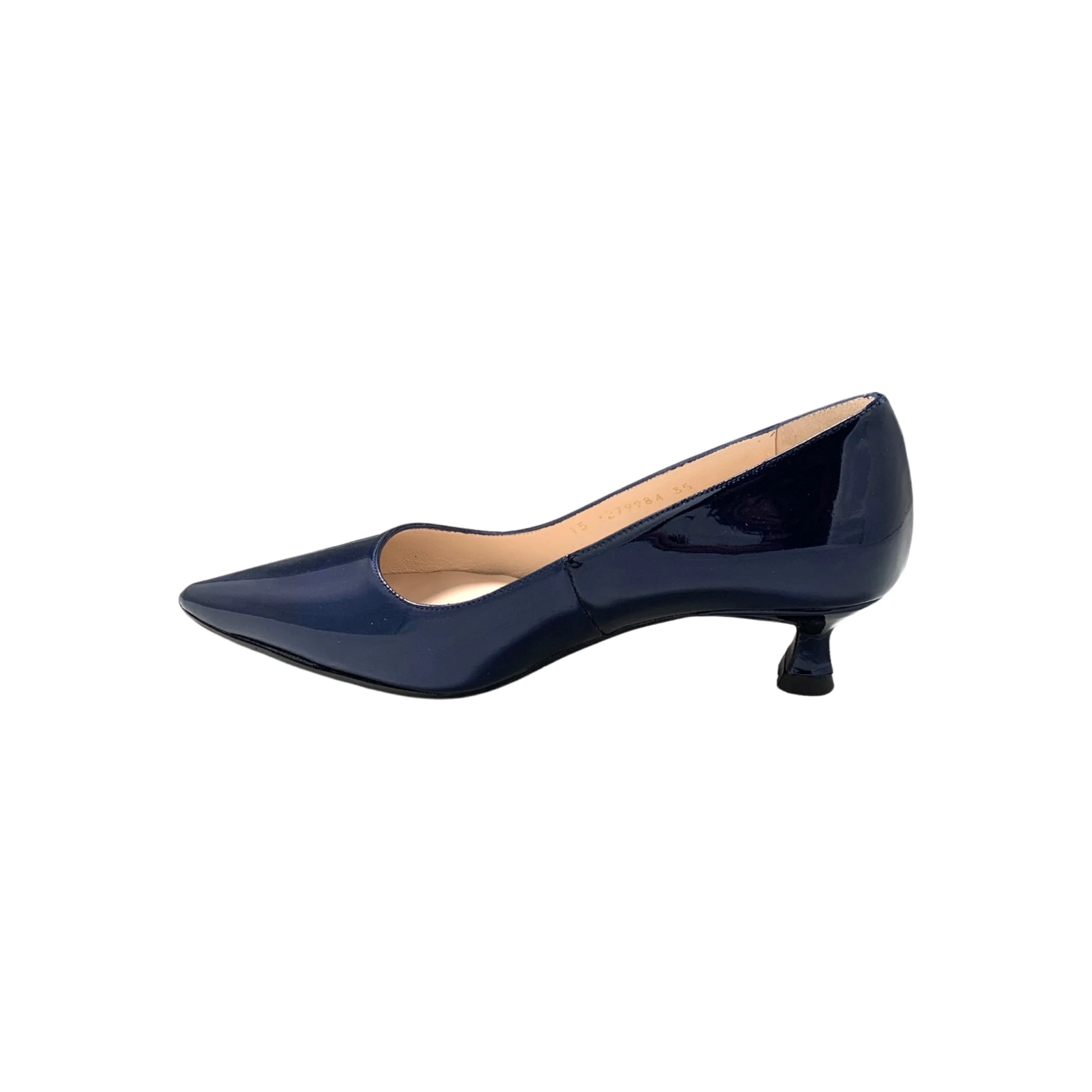 Chemia Navy Patent kitten Heel Pump