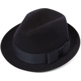 Christys' Kent Fur Felt Trilby Hat - NAVY - SALE!