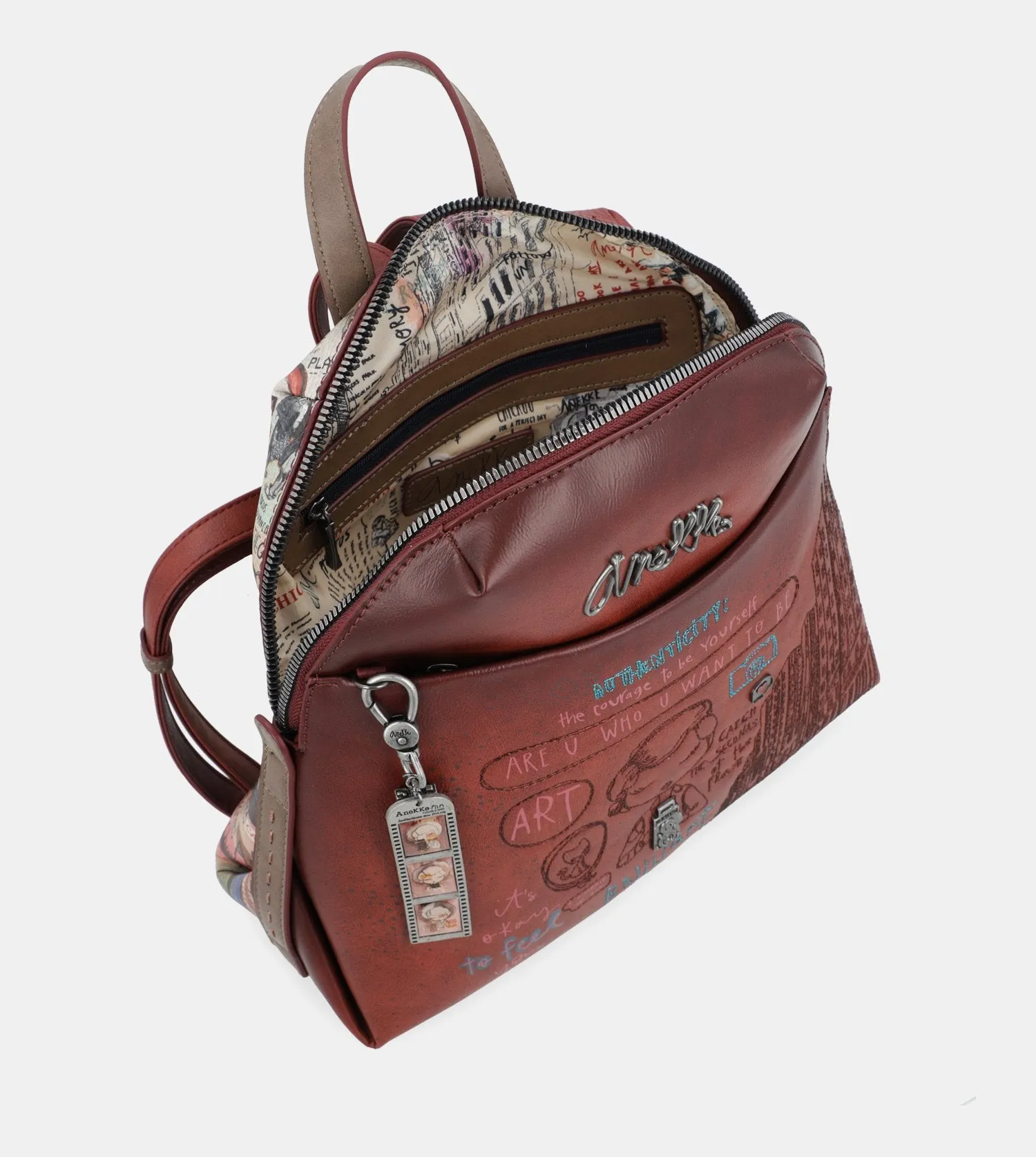 City Art maroon knapsack