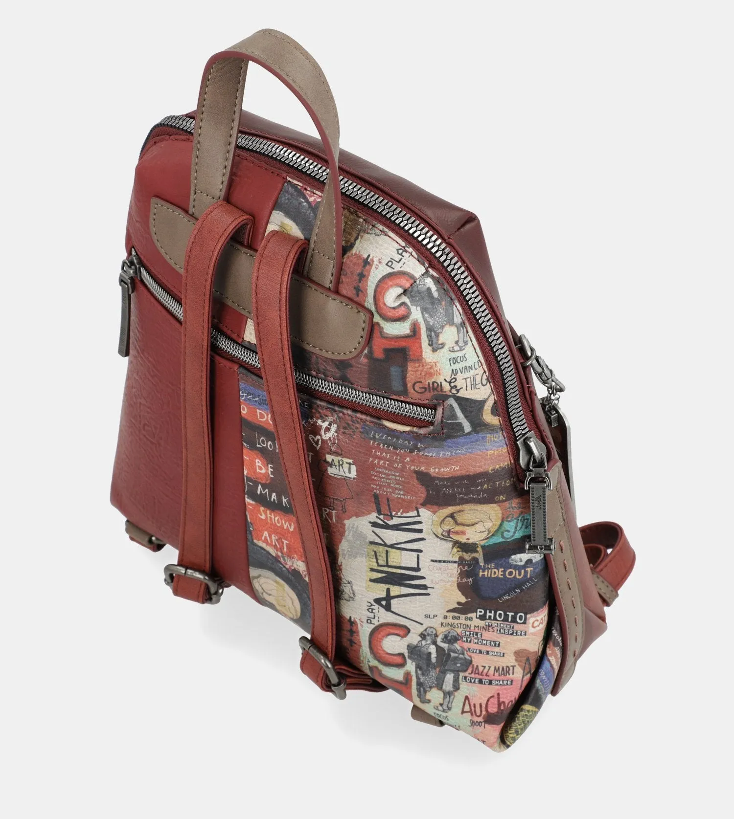 City Art maroon knapsack