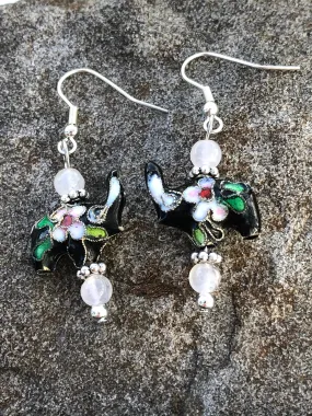 Cloisonné Elephant Earrings