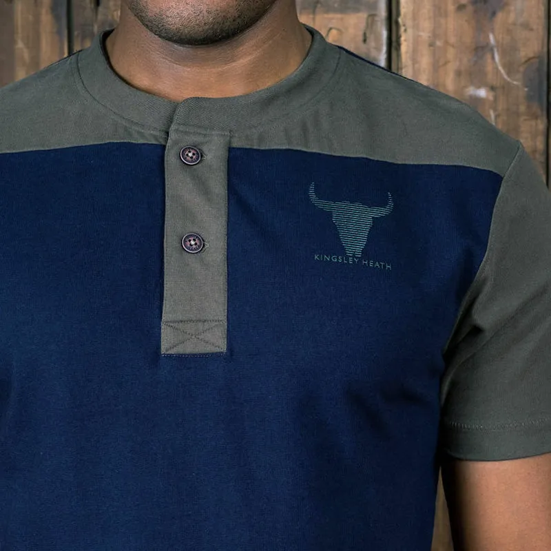 Colourblock Panel Henley Midnight