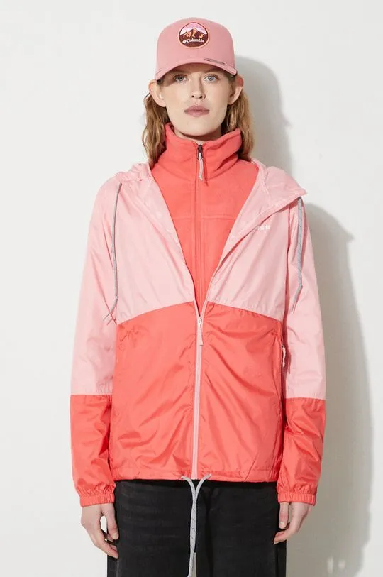 Columbia windbreaker Flash Forward pink color