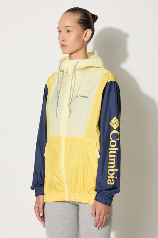 Columbia windbreaker Lily Basin yellow color