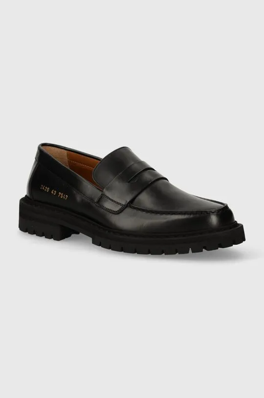 Common Projects leather loafers Loafer with Tread Sole men's black color 2420