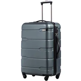 Coolife Luggage Expandable(only 28) Suitcase PC+ABS Spinner Built-In TSA lock 20in 24in 28in Carry on (Teal, S(20in_carry on))